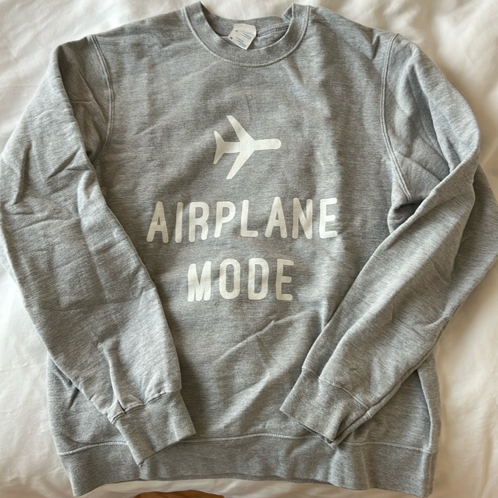 Airplane Mode Grey Sweatshirt - Size Medium